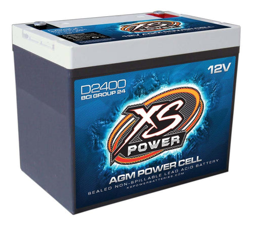 D2400 XS Power AGM Series 3500 Max Amp 670 Cranking Amp 12V Battery with Reinforced Casing