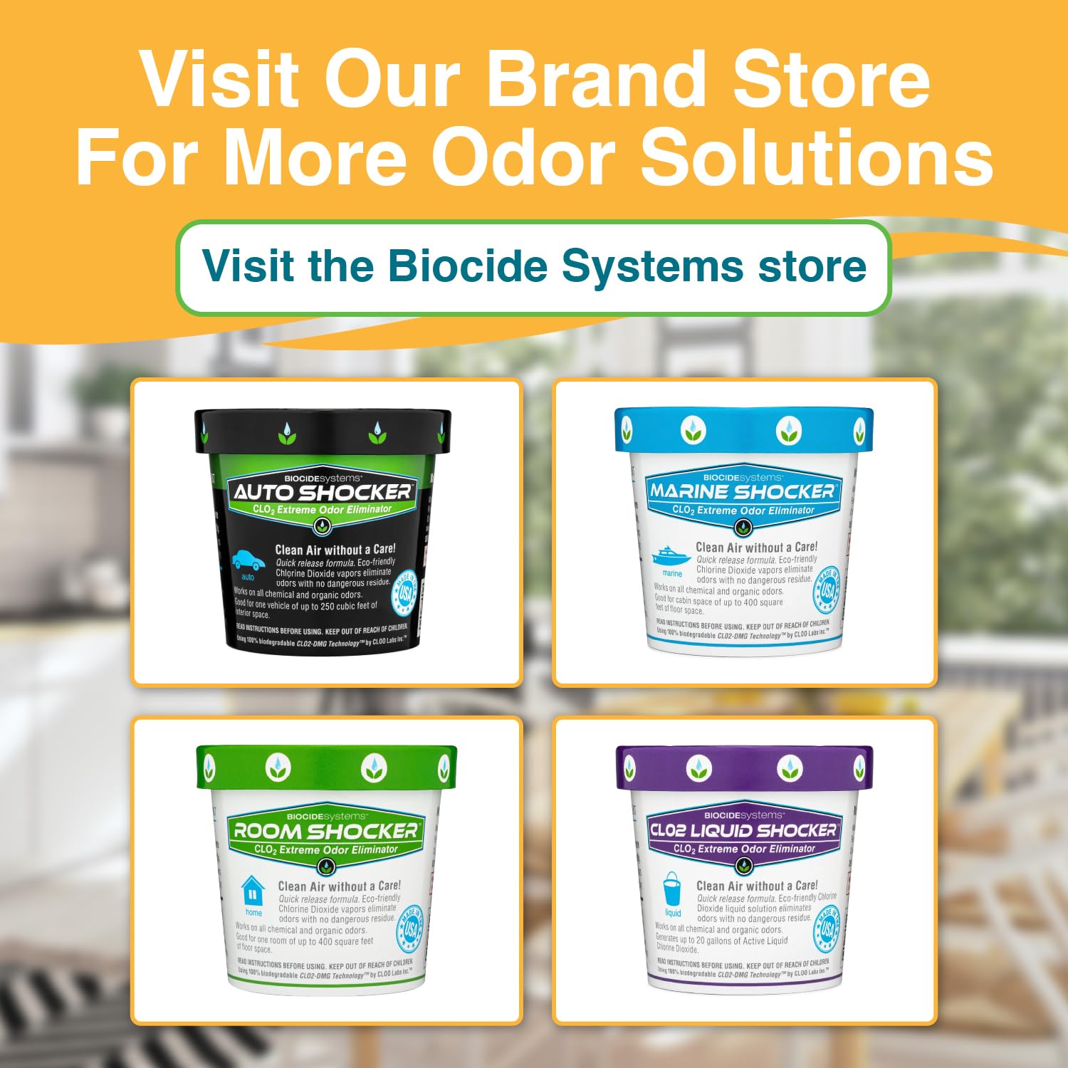 Biocide Systems RV Shocker Strong Odor Eliminator for Trailer & Camper, Eco-Friendly Chlorine Dioxide Odor Bomb for Motorhome Up to 400 Square Feet of Floor Space