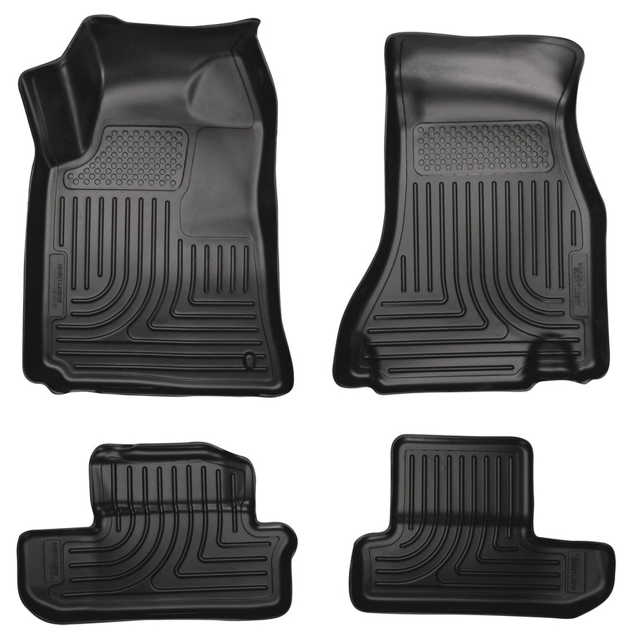 Weatherbeater Husky Liners Floor Mats | Fits 2008-2010 Dodge Challenger | Front & 2nd Row, 4-pc Black - 98021