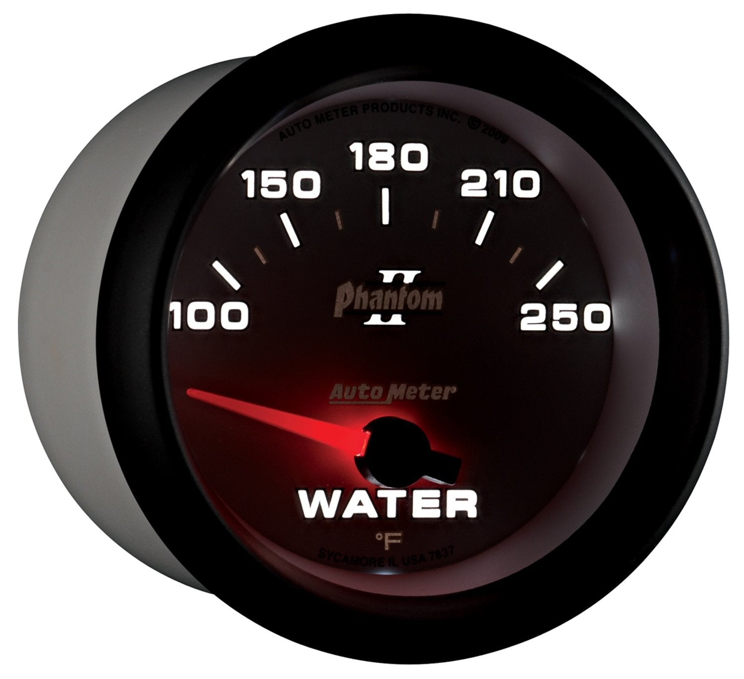 Auto Meter Phantom II 2-5/8" 100-250 Degree F Short Sweep Electric Water Temperature Gauge 7837