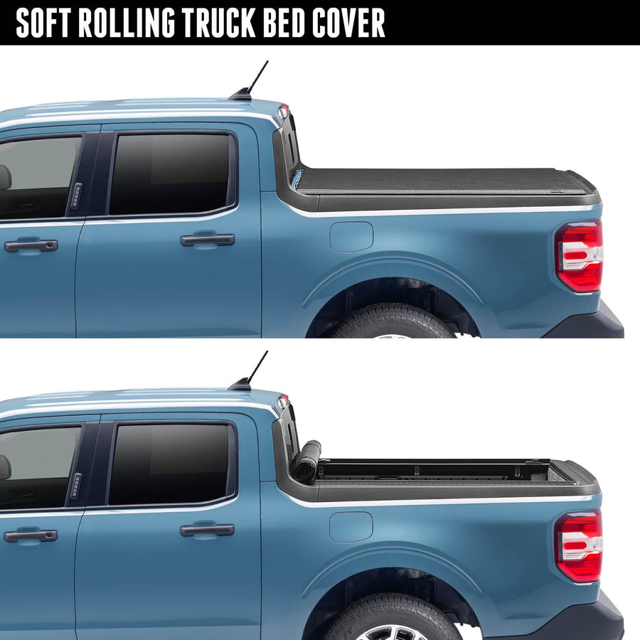 TruXedo RealTruck Lo Pro Soft Roll Up Truck Bed Tonneau Cover | 556101 | Fits 2024-2025 Toyota Tacoma 5' Bed (60")