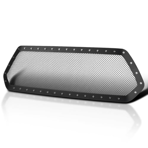 Black Studded S/S Hood Grille Insert Spec-D Tuning 1PC Compatible with 2016-2018 Toyota Tacoma