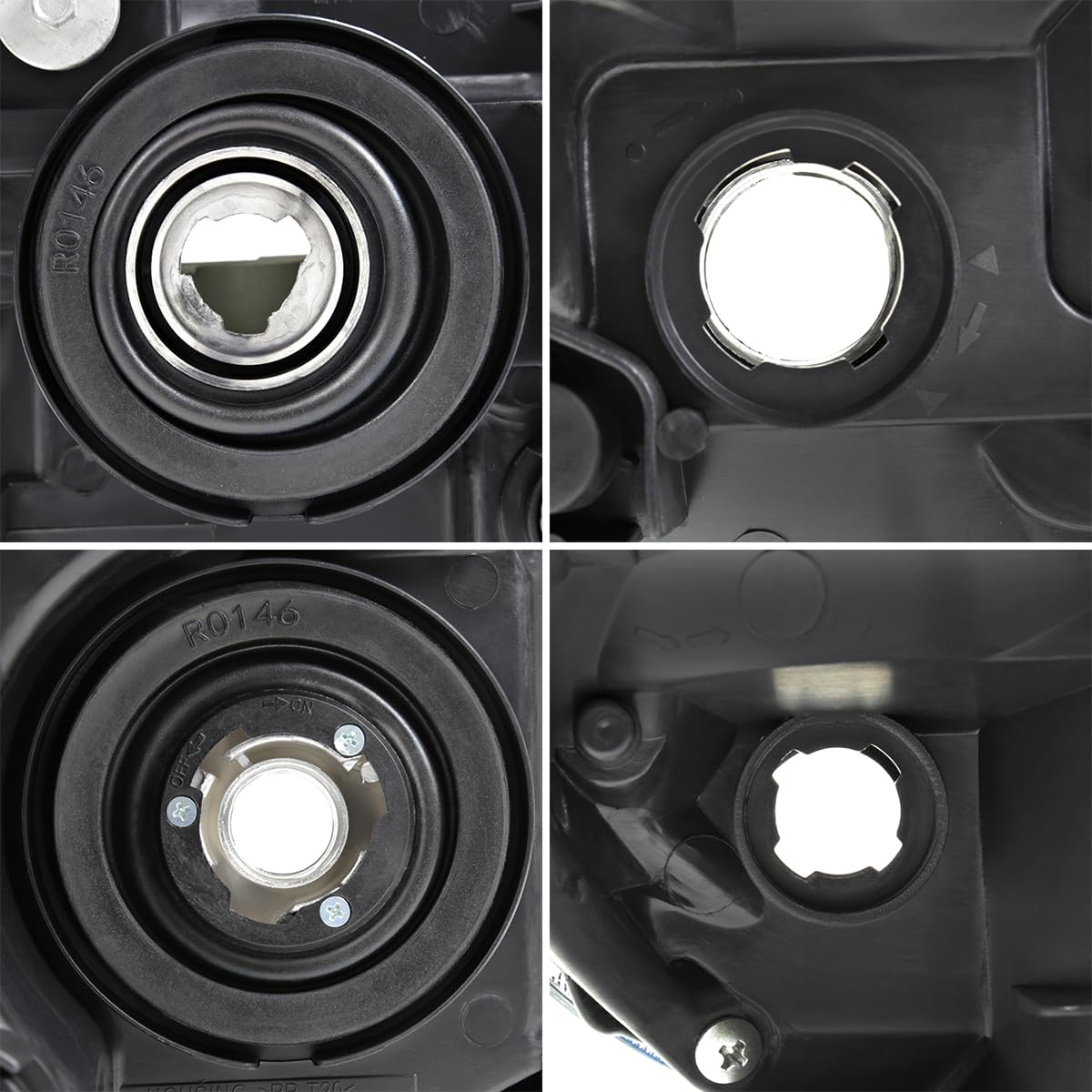 Smoke Projector Headlights SPEC-D TUNING Compatible with 2006-2009 Toyota 4Runner SR5 Limited, Left + Right Pair Headlamps Assembly