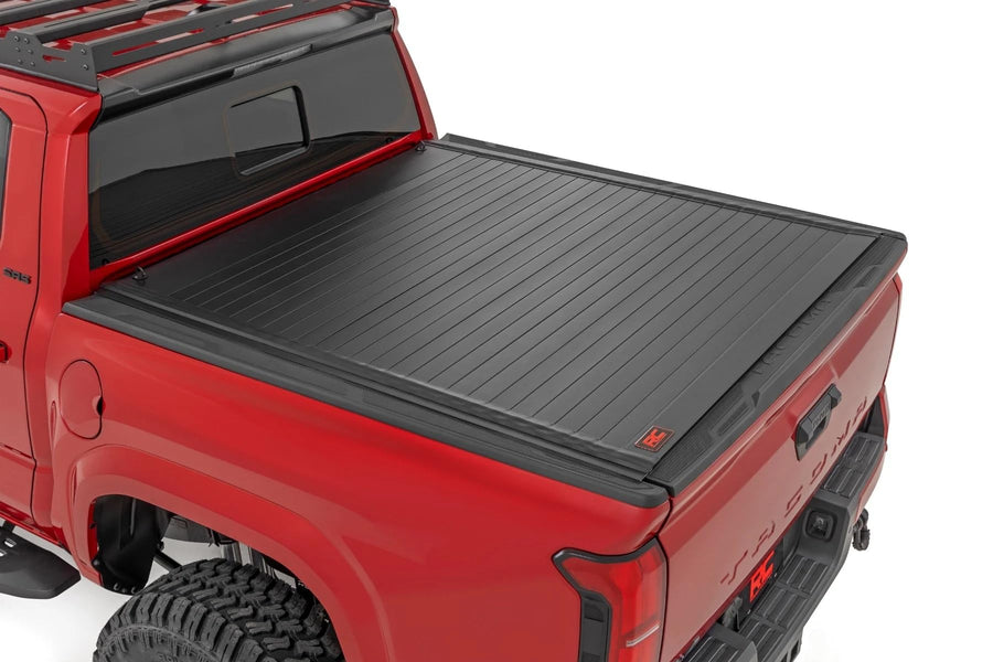 Rough Country Tonneau Cover Hard Roll-Up for Toyota Tacoma (2024-2026) - Aluminum Truck Bed Cover, Fits 5' Bed (60")