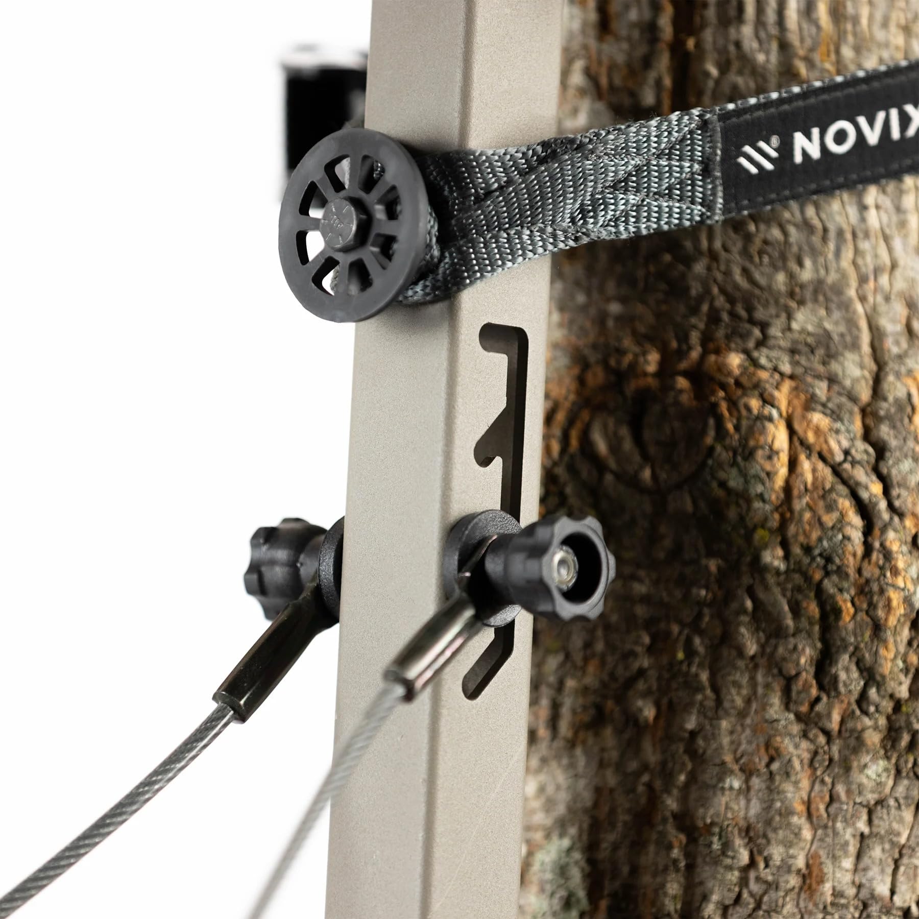 Echo NOVIX Lightweight Hang On Tree Stand - Cast Aluminum Platform Lock On Tree Stand, Adjustable Seat - Hunting Tree Stands & Accessories. USA Made, Classic