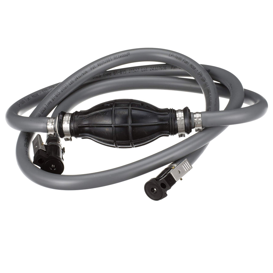 Johnson and Evinrude Marine Fuel Line Kit, Attwood 93806ELP7​, EPA Compliant, Primer Bulb Included, 3/8" x 6 ft. Long, Black
