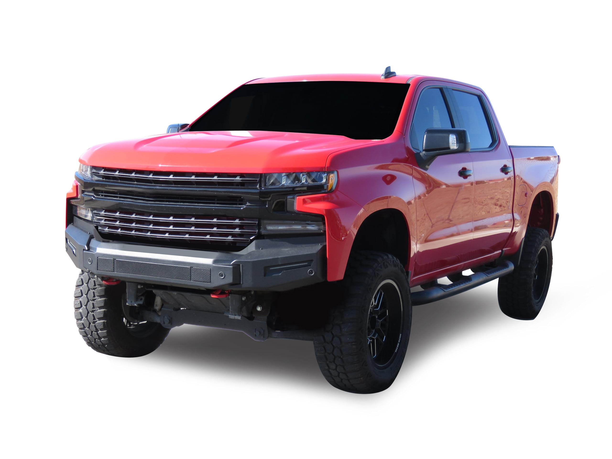 Heavy Duty Black Horse Armour II Modular Front Bumper Matte Black Compatible with 2019-2021 Chevrolet Silverado 1500-AFB-SI20-BU