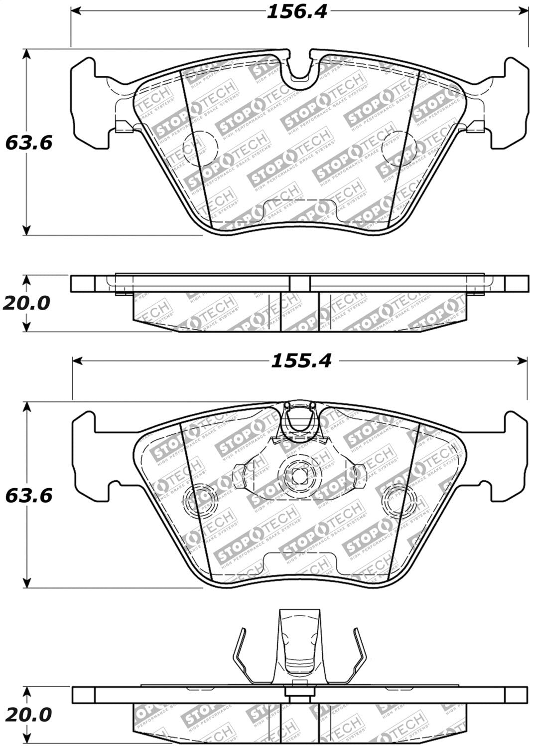 Brake Pads StopTech 305.09460 Street Select with Hardware