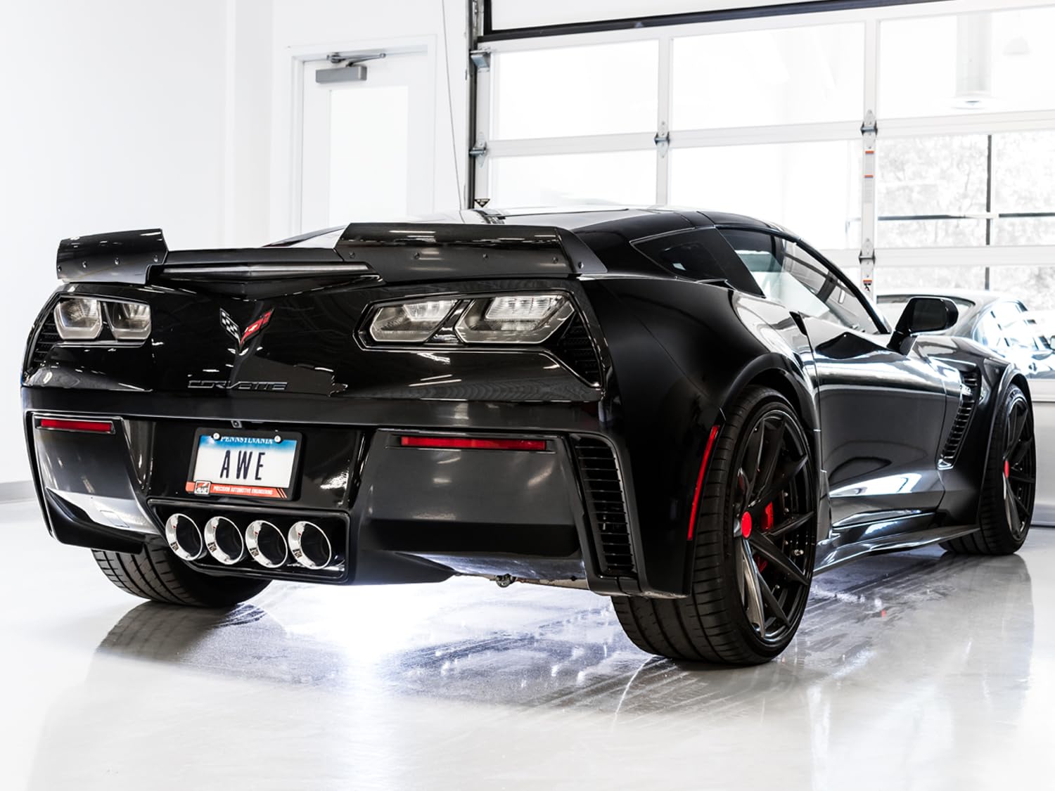 AWE Tuning 14-19 Chevy Corvette C7 Z06/ZR1 Touring Edition (w/o AFM) Axle-Back Exhaust w/Chrome Tips - 3015-42133