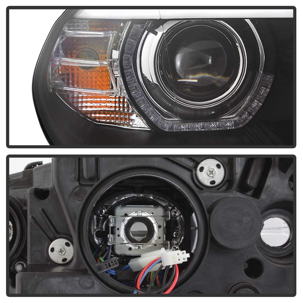 BMW X5 E70 2007-2010 Spyder 5085481 AFS Model HID Model Only (Does Not Fit Halogen Model) Projector Headlights - Black