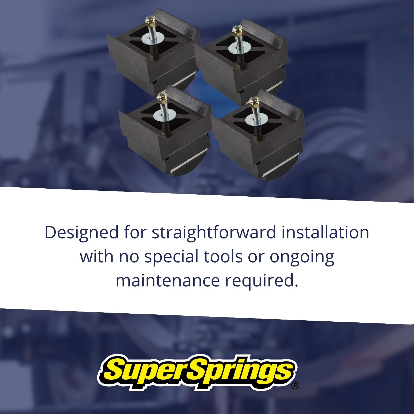 SuperSprings SSS-4 SuperSway-Stops 2006-2013 Ram 2500 & fits 2006-2020 Ram 3500 4500 5500 | Reduces and Stabilizes Sway | Maintenance-Free Suspension | Decreases Vibration