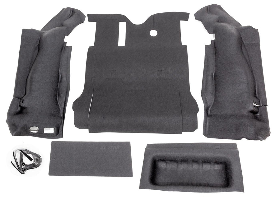 Jeep Bedtred - Bedrug | 2007 - 2010 Jeep Wrangler JK UNLTD 4 Door, Cargo Liner w/ Tailgate & Tub Liner | Grey - 5 pc. | BTJK07R4