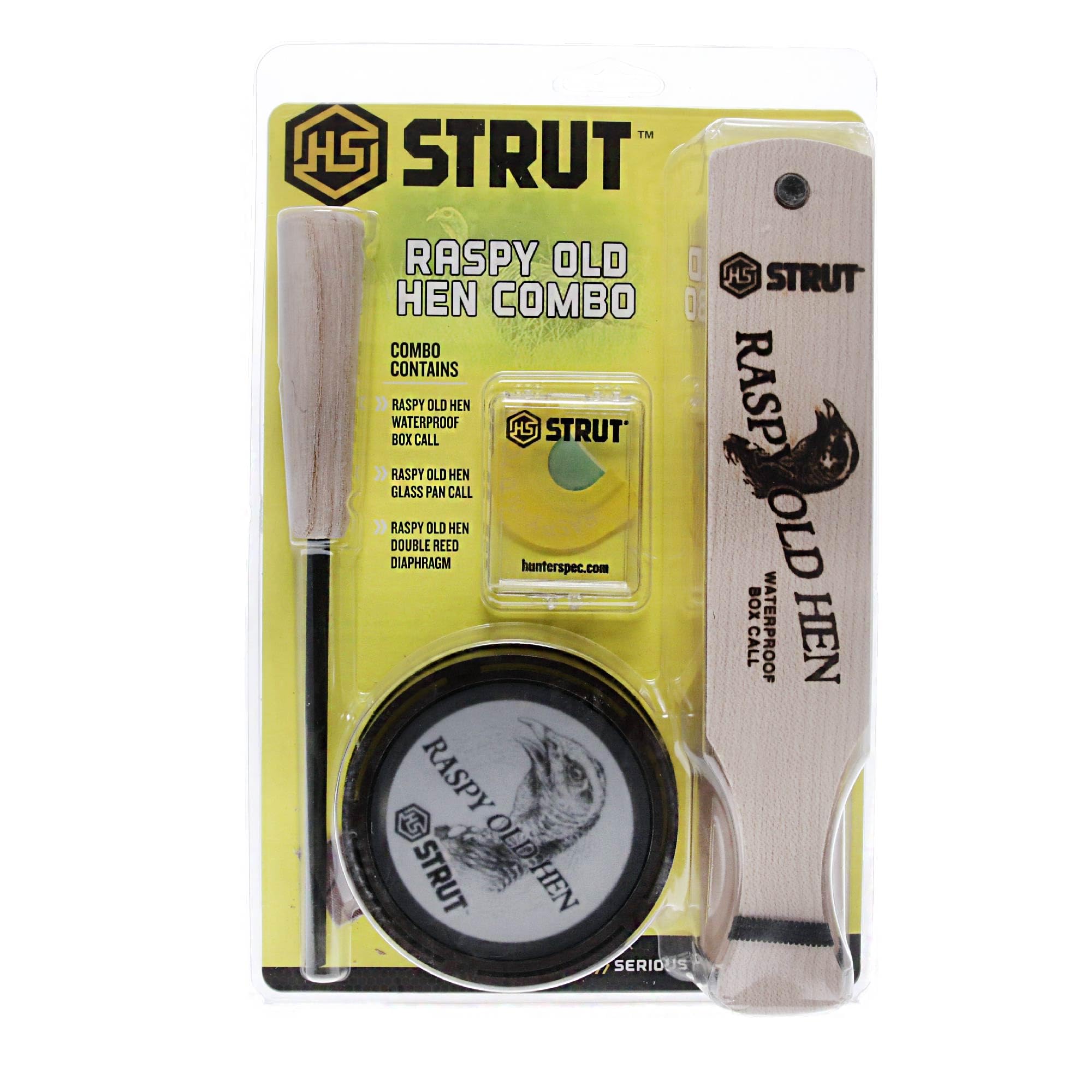 Hunters Specialties Combo Kit - Raspy Old Hen Turkey Game Calls Pack - Wide Range of Turkey Sounds