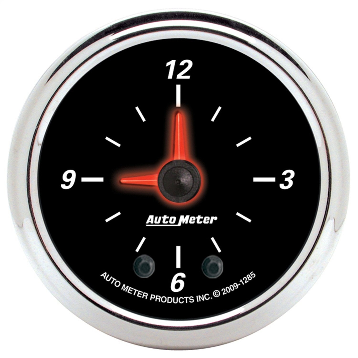Auto Meter Designer Black II 2" Analog Illuminated Clock Gauge 1285