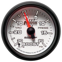AUTO METER Phantom II 7507 Mechanical Boost/Vacuum Gauge, 2.3125 in.