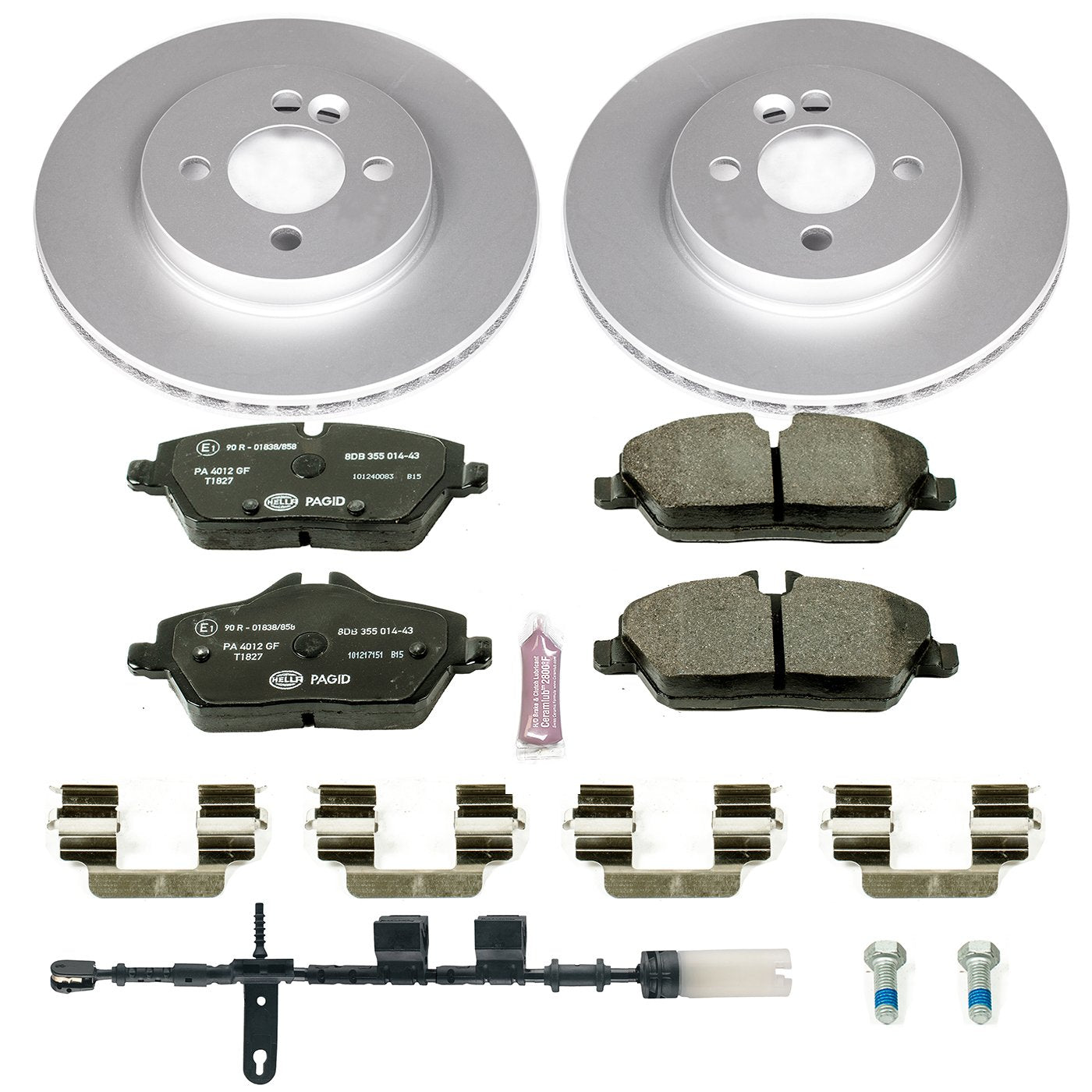 Power Stop ESK6739 Euro-Stop Front Brake Kit For Mini Cooper Mini Cooper 2011-2015 [Model Specific]