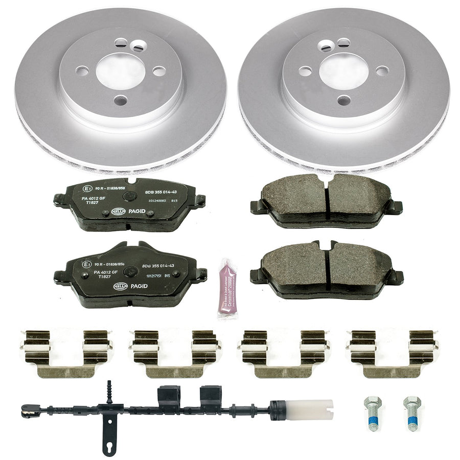 Power Stop ESK6739 Euro-Stop Front Brake Kit For Mini Cooper Mini Cooper 2011-2015 [Model Specific]