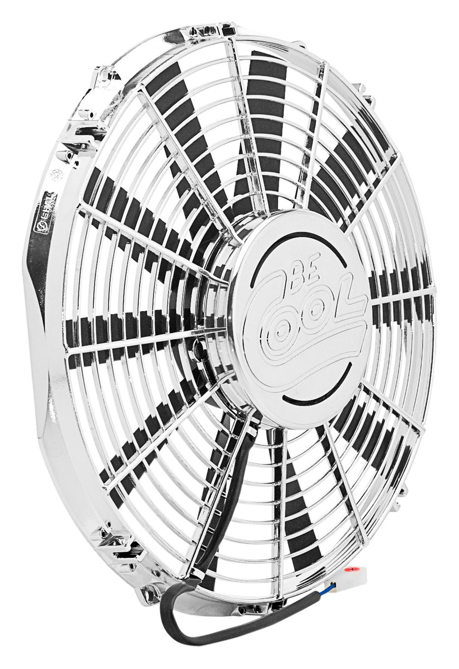 Be Cool Show & Go 75112 11" Chrome Puller Fan with Billet Cover