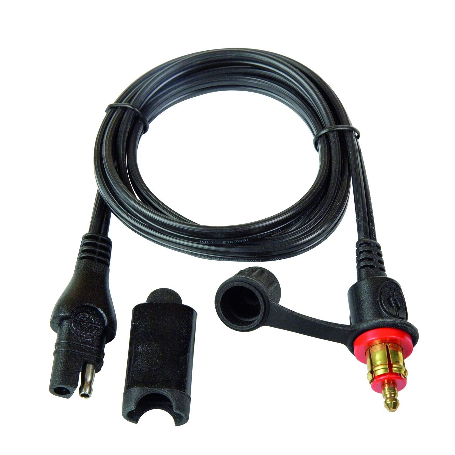 Optimate O-09 cable, adapter-extender, SAE to BIKE 180° plug