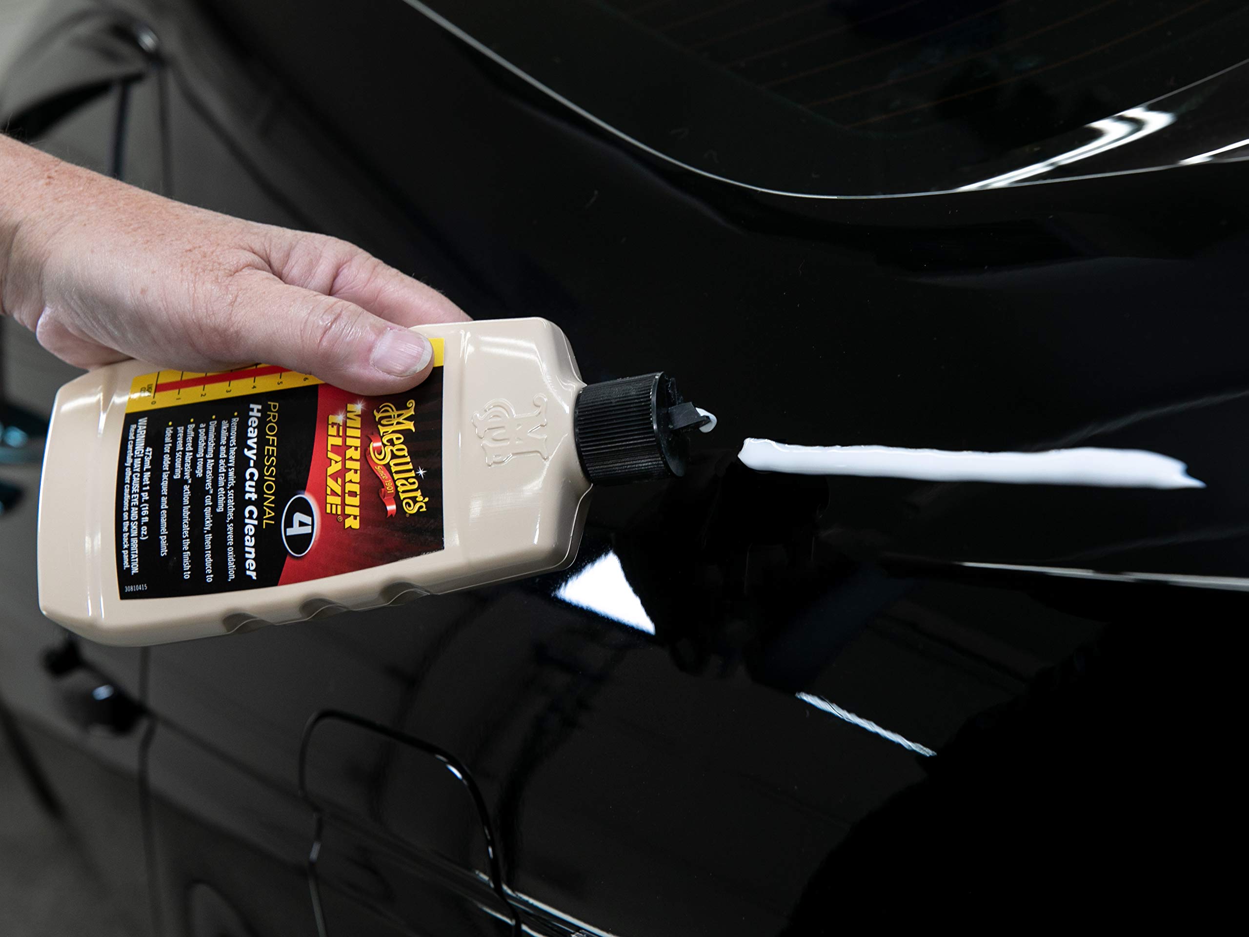Meguiar's Heavy-Cut Cleaner Professional M0416 - Premium Compound for Heavy Swirl, Scratch, and Oxidation Removal - Removes Paint Defects and Restores Clarity and Shine, Intended for Rotary Use, 16 Oz