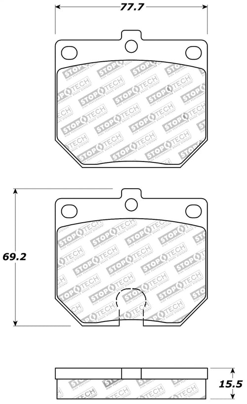 Sport Brake Pads StopTech 309.01140 with Shims and Hardware