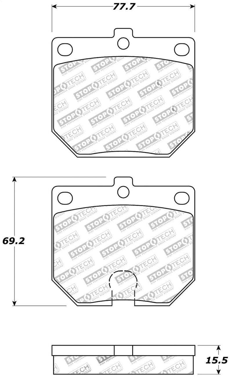Sport Brake Pads StopTech 309.01140 with Shims and Hardware