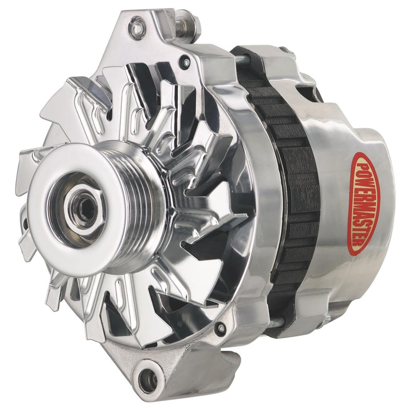 Alt GM CS130 Powermaster Polish 105A 6 grv Pulley Str MTG 6.14" 1-Wire or OE Hookup