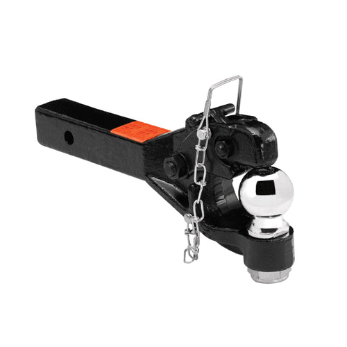 Pintle Hook & Ball Combination Ball Mount Draw-Tite 63042, Fits 2 Inch Square Receiver, 12,000 lbs. Capacity Hook, 2-5/16 Inch Diameter Ball, 12,000 lbs. Capacity Ball