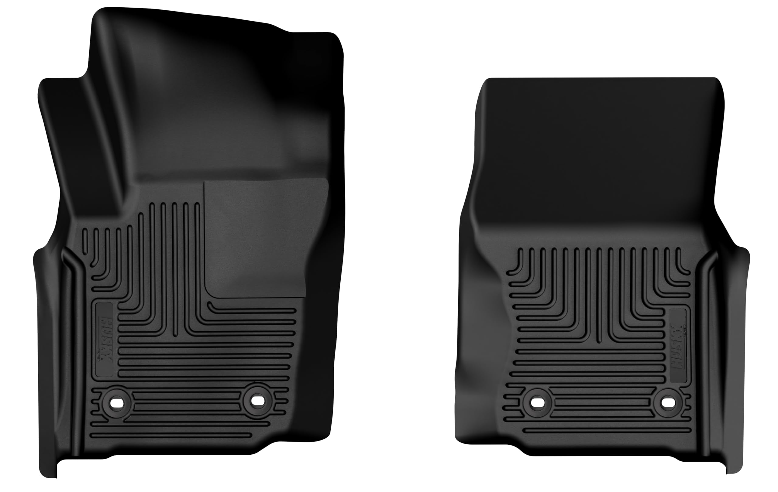 Husky Liners Floor Mats Weatherbeater | Fits 2024-2025 Toyota Tacoma, Double & Access CAB ONLY w/Manual Trans | Front Row, 2-pc Black - 13931