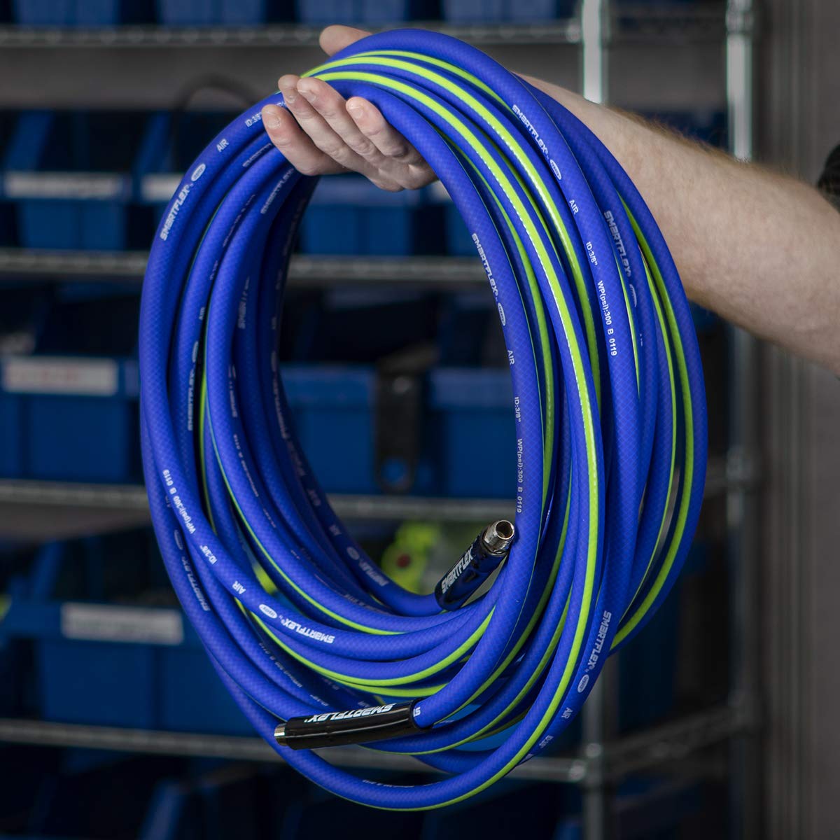 Air Hose SmartFlex, 3/8 in. x 50 ft., Hybrid, Blue - HSF3850BL2