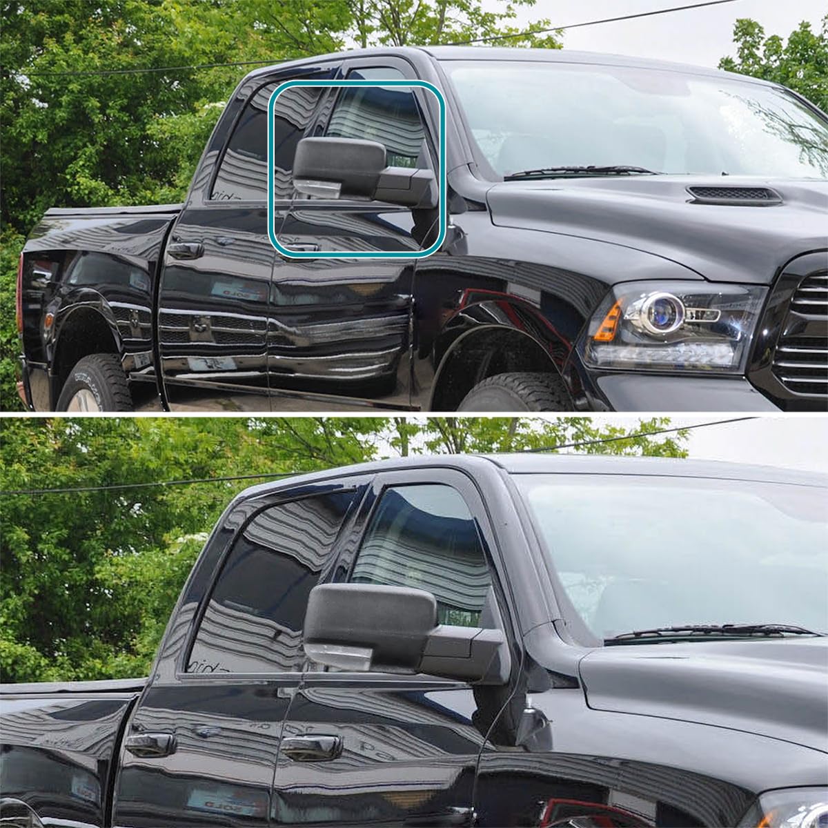Right Passenger Side Mirror Spec-D Tuning LED Signal Power Fold Heated Compatible with 2013-2019 Dodge Ram 1500