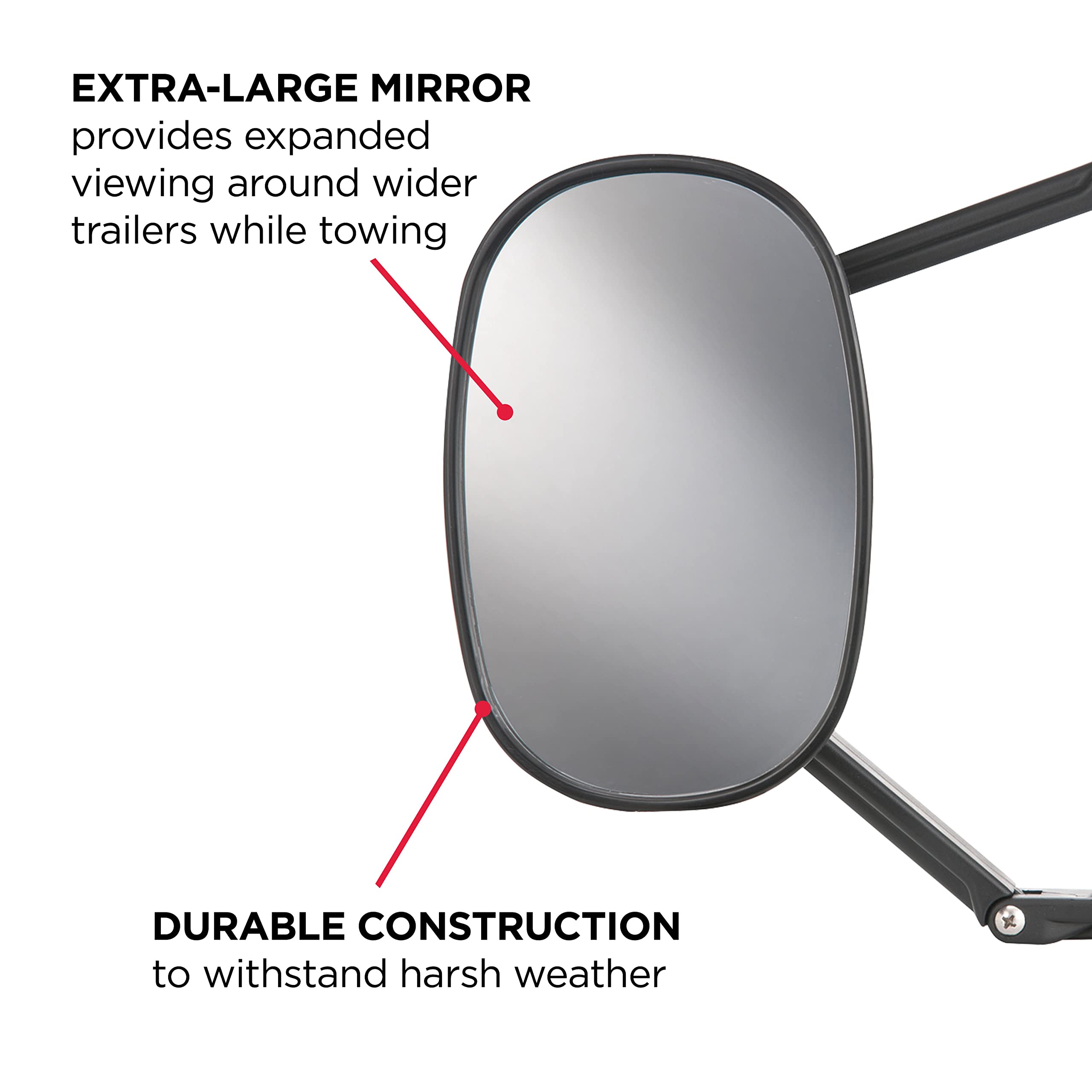 Heavy Duty TOWSMART Clip-on Towing Mirror