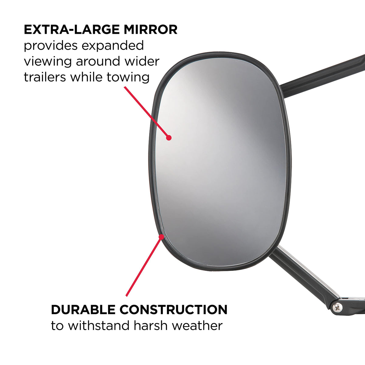 Heavy Duty TOWSMART Clip-on Towing Mirror