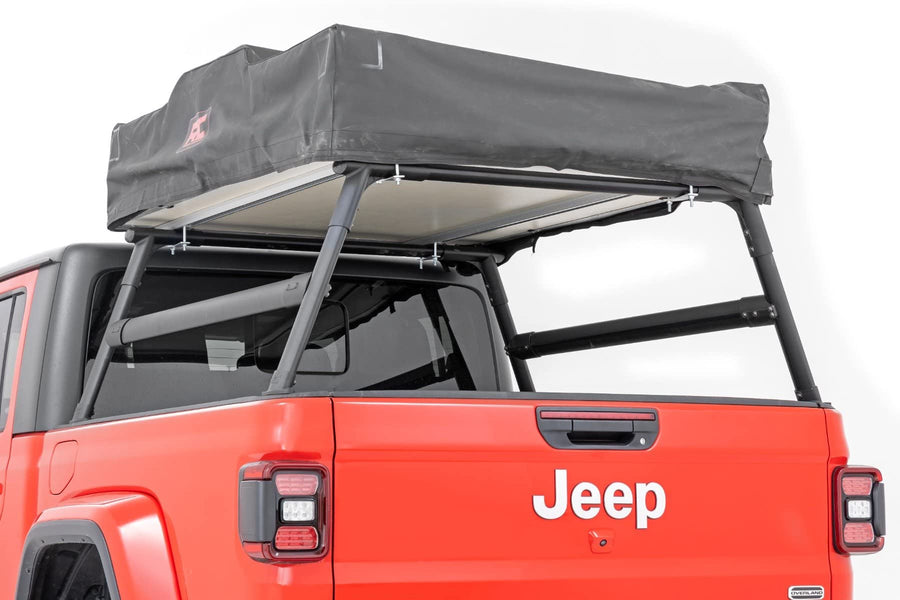 Rough Country Bed Rack Full Height for Jeep Gladiator JT (2020-2025) - Modular Aluminum Truck Rack for Cargo Racks, Rooftop Tents, Ladders & Overland Gear