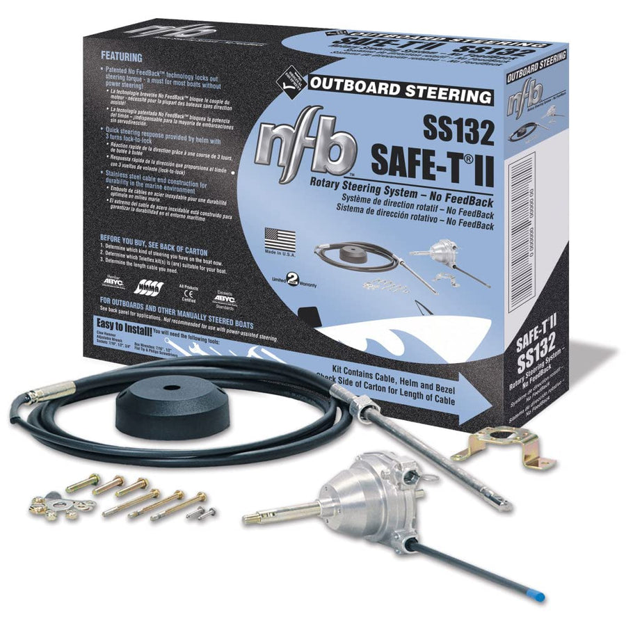 Dometic SeaStar Safe-T II NFB (No Feedback) Rotary Steering Kit, SS13214, 14ft.