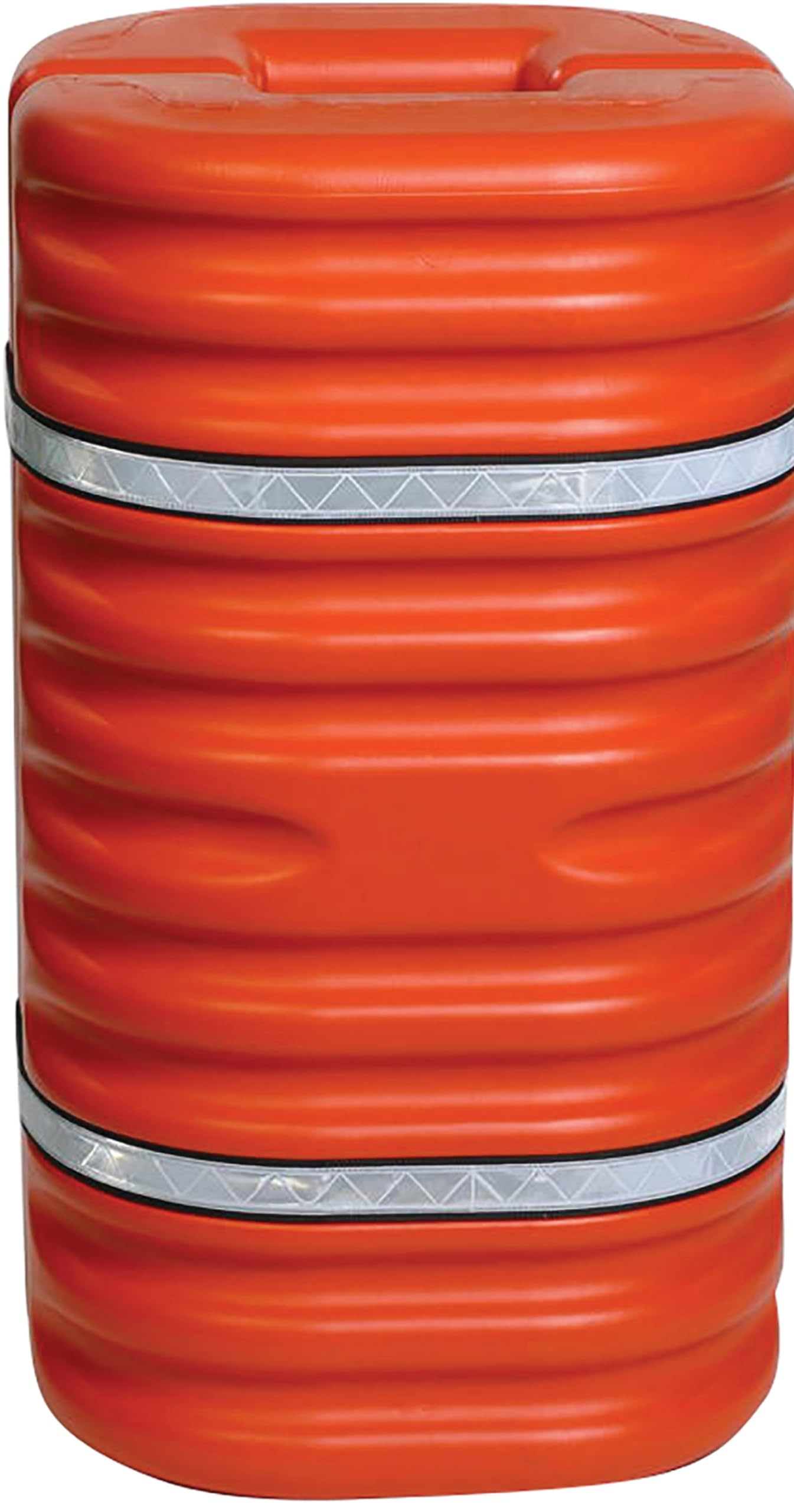 Plastic Eagle Column Protector for 6" Square Column with Interlocking Halves and Easy-Install Straps, 24" x 24" x 42", High-Density Polyethylene (HDPE), Made in The USA, Orange, 1706OR