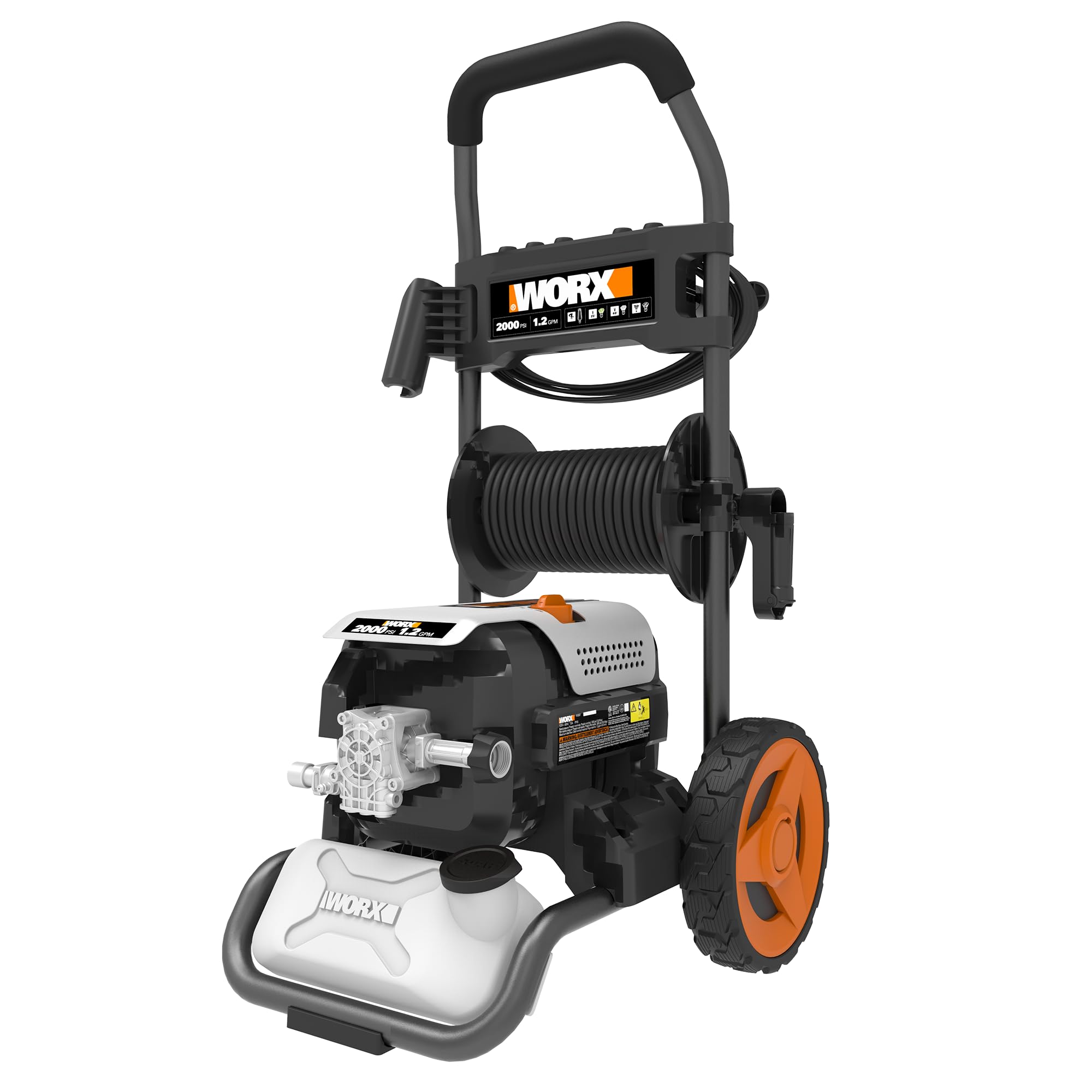 Electric Pressure Washer Worx 13 Amp 2200 PSI with Rolling Cart and 4 Nozzles -WG607