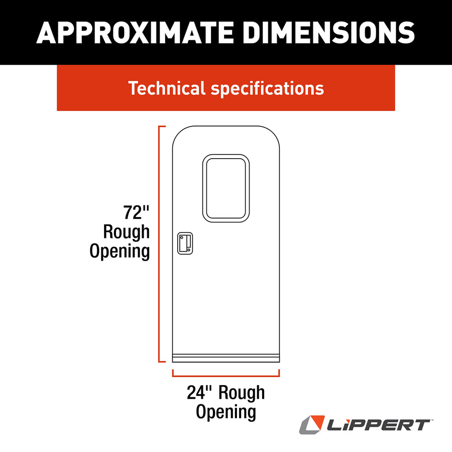 RV Radius Entry Door with Right Hinge and Screen Door