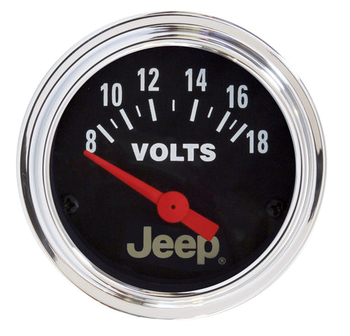 Jeep Auto Meter 880242 Electric Voltmeter Gauge 2.3125 in.