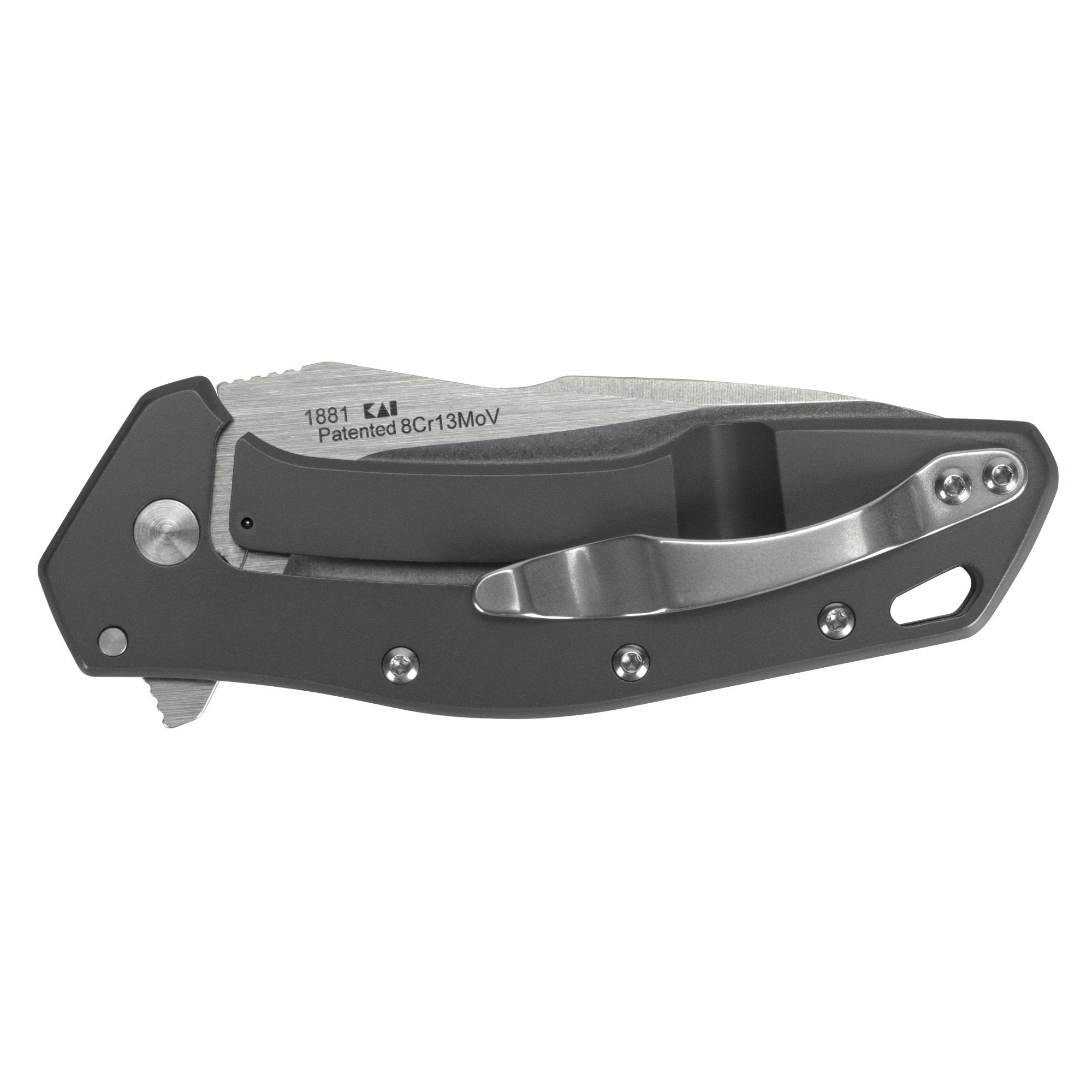 Eris Kershaw Folding Pocket Knife (1881); 3-Inch Stainless Steel Drop-Point Blade Featuring SpeedSafe Assisted Opening, Titanium-Coated Handle, Secure Frame Lock and Reversible Pocket Clip; 4.7 OZ