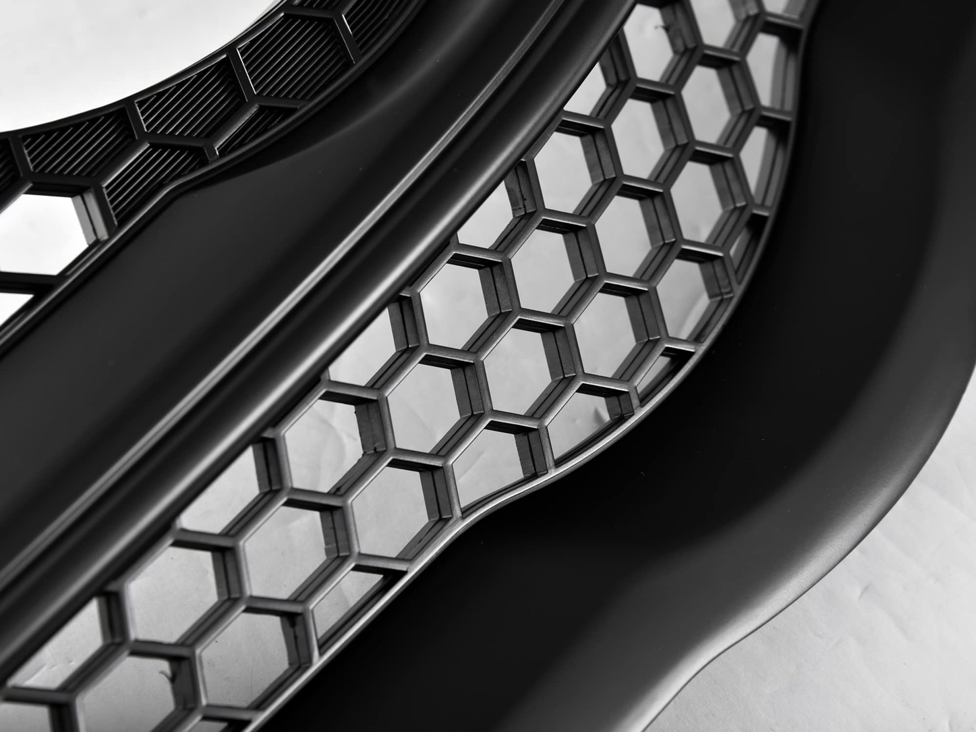 OE Honeycomb Mesh Style Armordillo USA Front Hood Grille - Matte Black Fits 2006-2011 Toyota Yaris Sedan