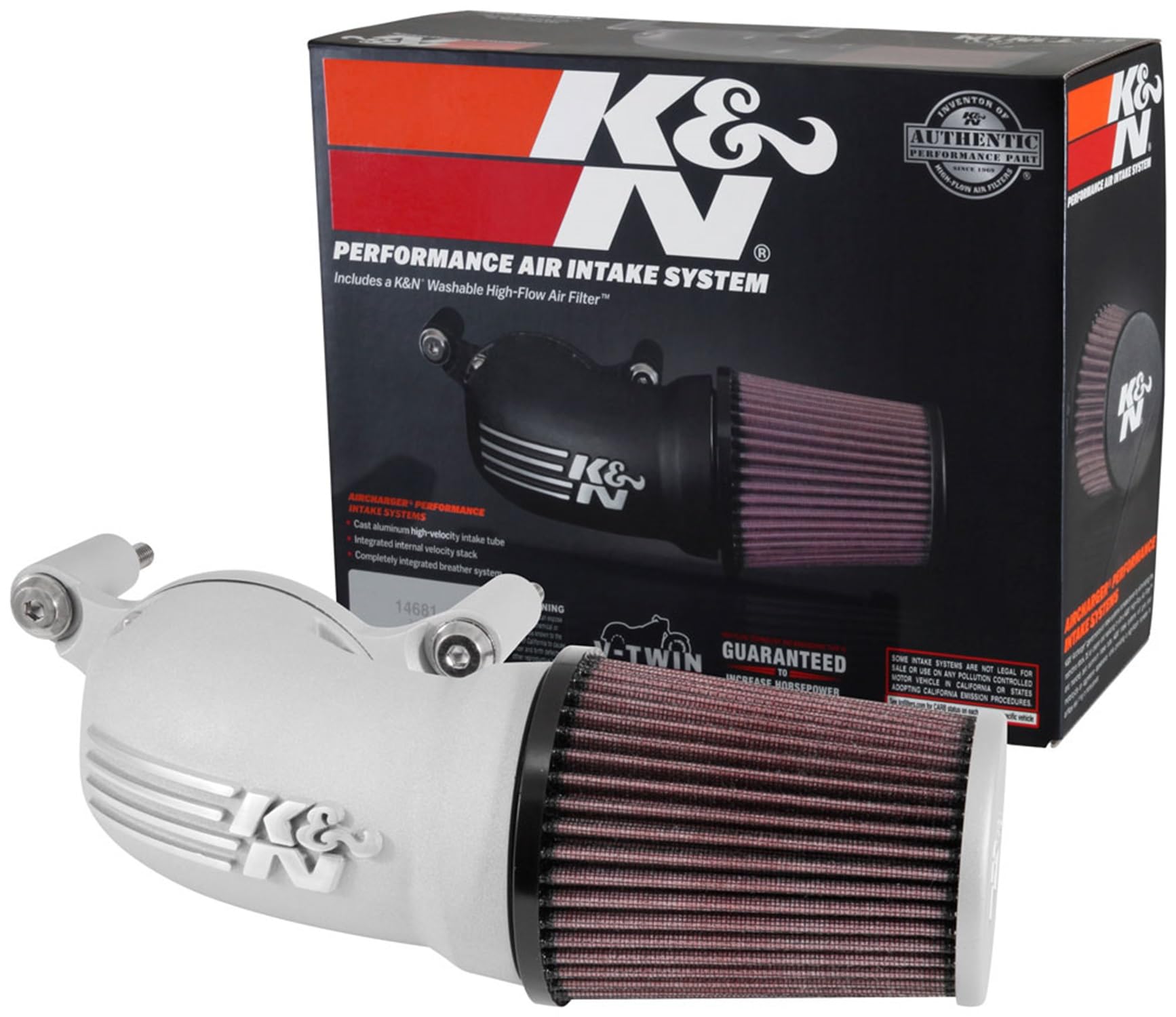 Cold Air Intake System K&N: High-Flow Air Filter, Increase Performance & Acceleration: Compatible with 2001-2017 Harley Davidson: (See Product Descriptions for Select Models), 57-1137S