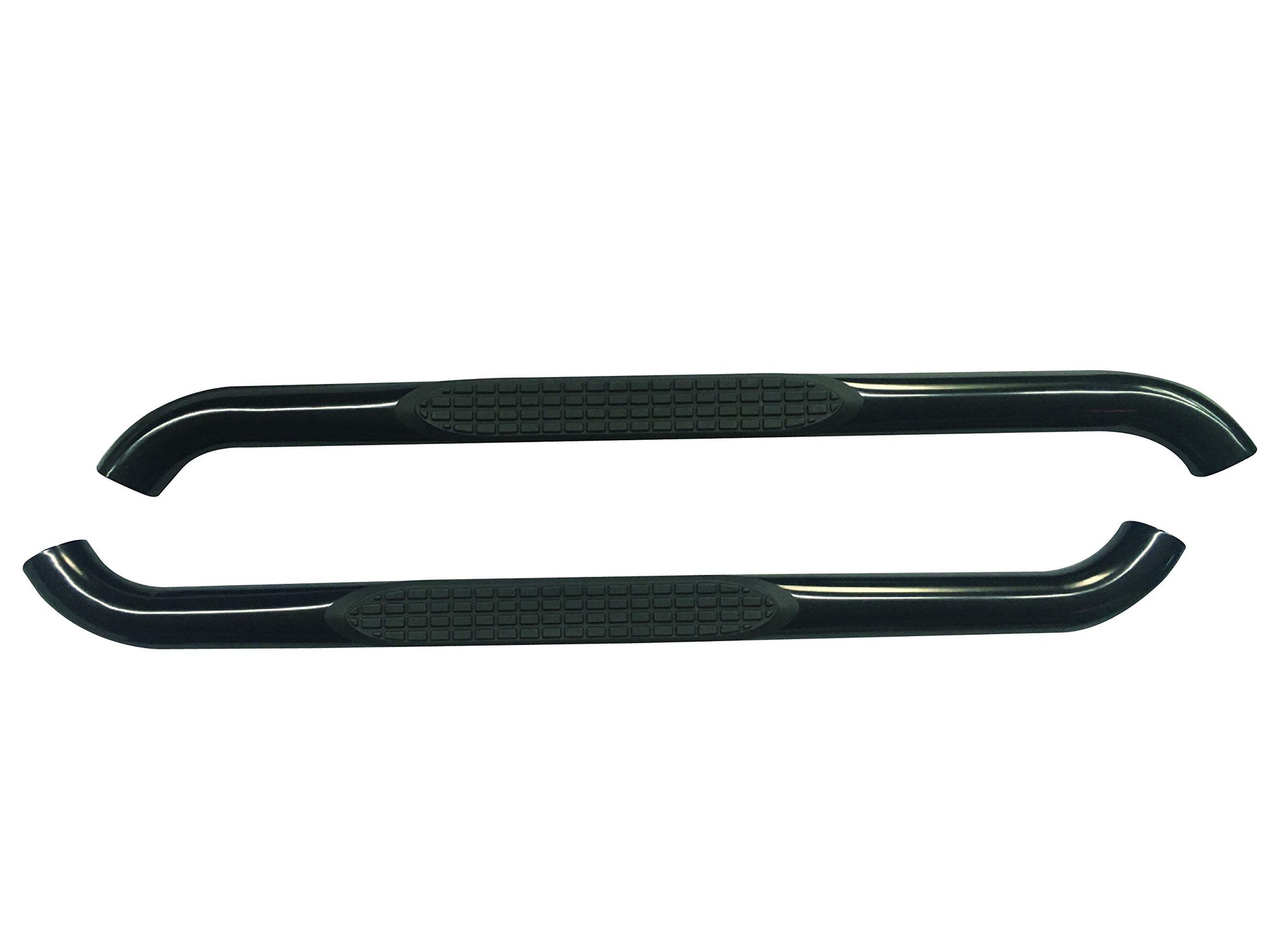 Nerf Bars TrailFX Fits Chevrolet Silverado 1500 Standard Cab 2007-2018 Black Powder Coated Steel 3-Inch Round Bent Set of 2 Running Boards Rocker Panel Mount with Installation Hardware TrailFX A0032B