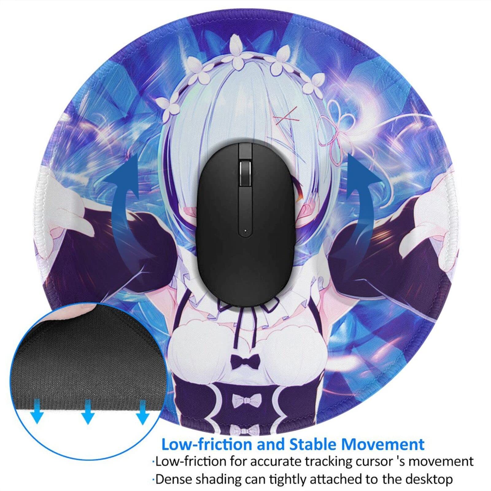 Cute Project Sekai Round Mouse Pad, Gaming Mouse Pad, Waterproof, Anti-Slip, Durable, Stylish, Mouse Pad, For Office and Home, 4 Pieces