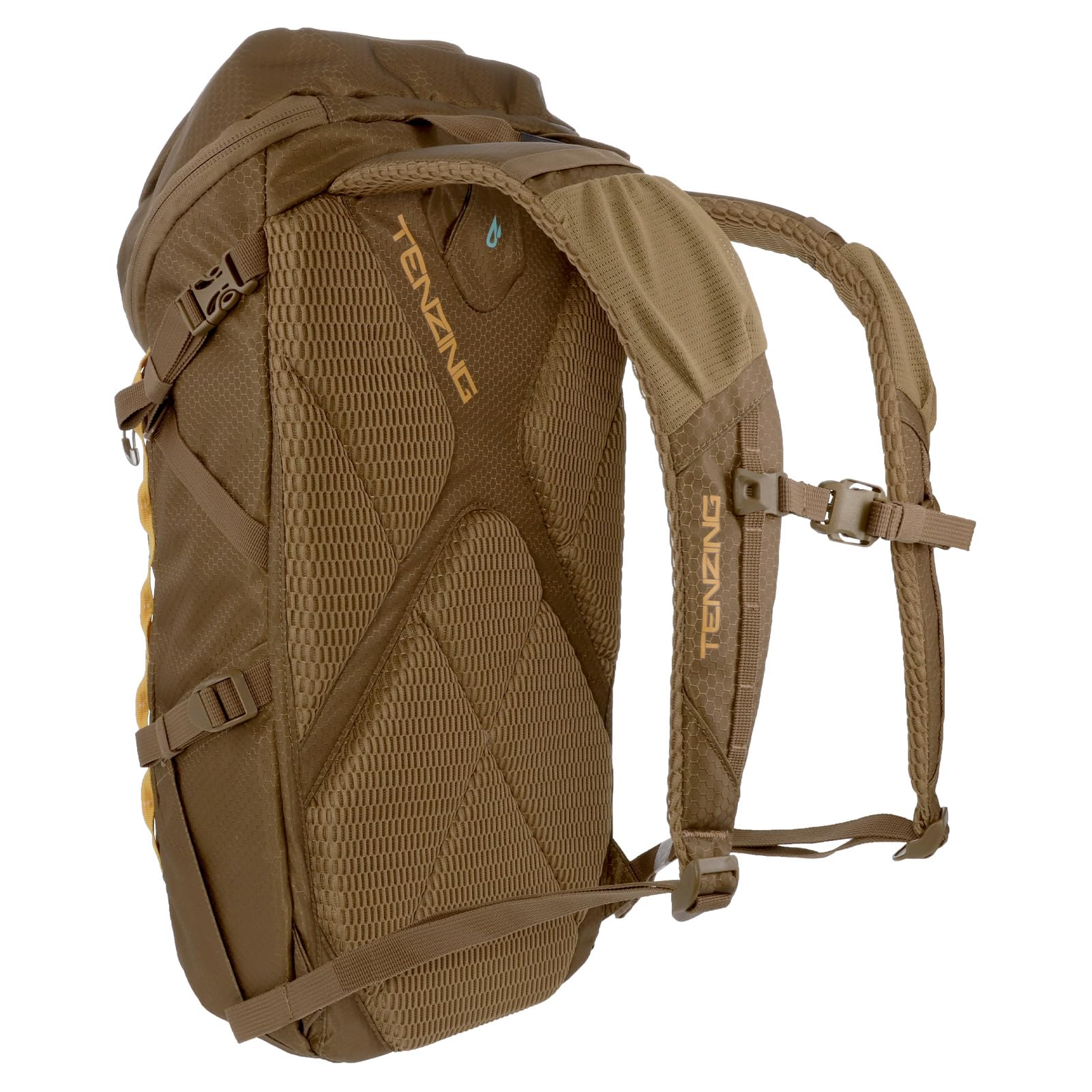 Whitetail Day Pack TENZING 1500, Buckskin Tan Ultra-Durable Hunting Backpack with 4 Compartments & 10 Organizational Pockets Camo Backpack for Hunting Gear and Equipment