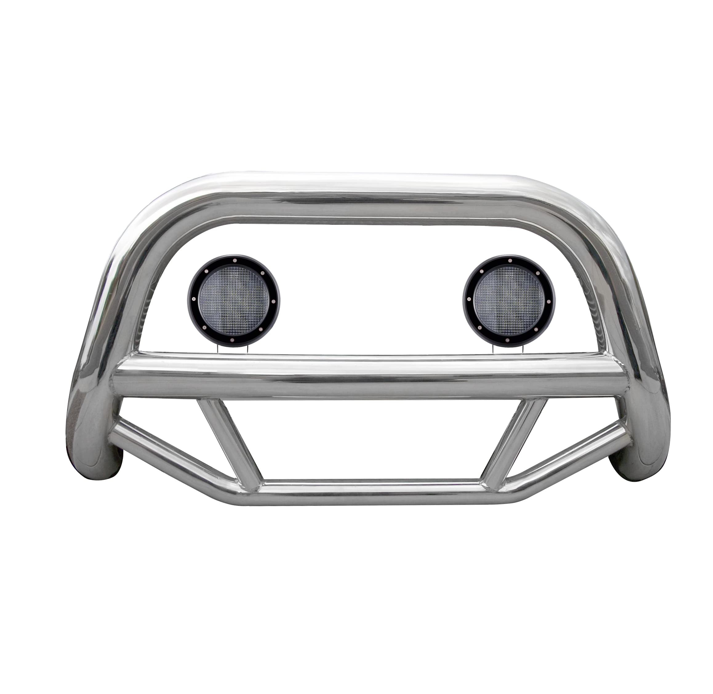 Max Bull Bar Kit Black Horse No Skid Plate Black Compatible with 2008-2012 Nissan Pathfinder-MBB-NIC6105-PLFR