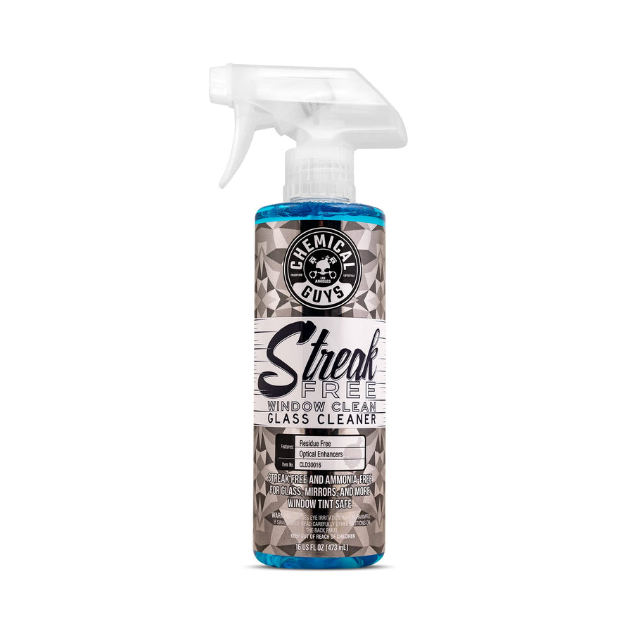 Chemical Guys Streak Free CLD30016 Glass & Window Cleaner (Works on Glass, Windows, Mirrors, Navigation Screens & More; Car, Truck, SUV and Home Use), Ammonia Free & Safe on Tinted Windows, 16 fl oz