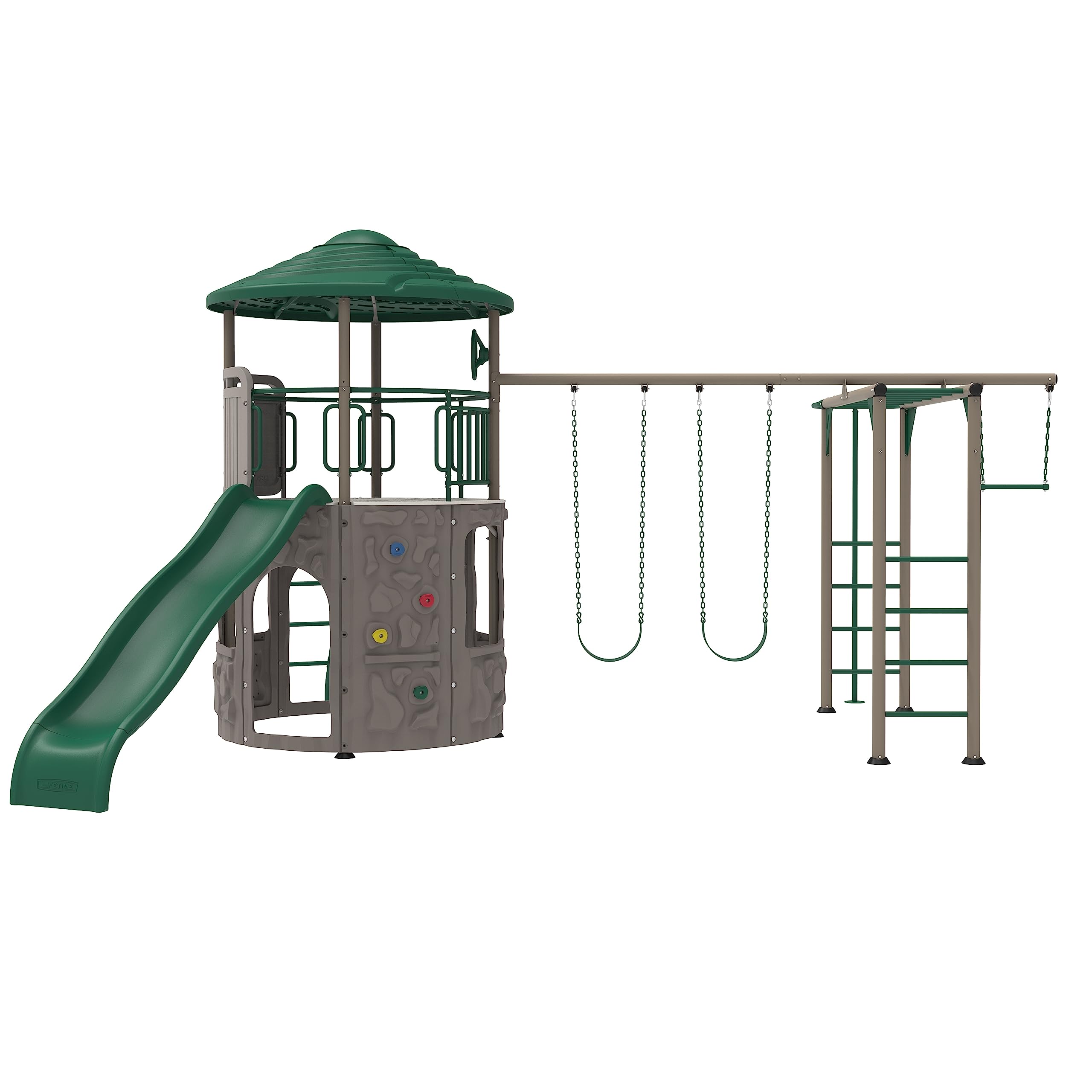 Adventure Tower Lifetime Deluxe Swing Set Playset