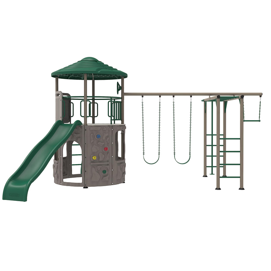 Adventure Tower Lifetime Deluxe Swing Set Playset