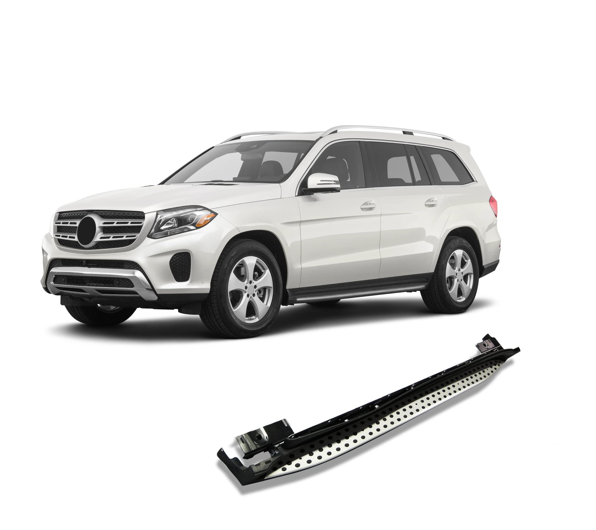 OEM Black Horse Replica Running Boards Compatible with 2018-2020-Benz GLC350e/2018-2020 -Benz GLC63 AMG/2017-2018-Benz GLC300/2017-2020-Benz GLC300/17-20-Benz GLC43 AMG/18-20-Benz GLC63 AMG S-RMWX253